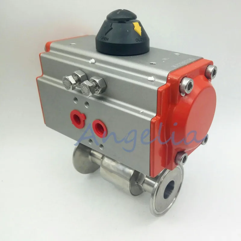 

Гигиенический пневматический шаровой кран с тройным зажимом из нержавеющей стали 304, 3/4 дюйма