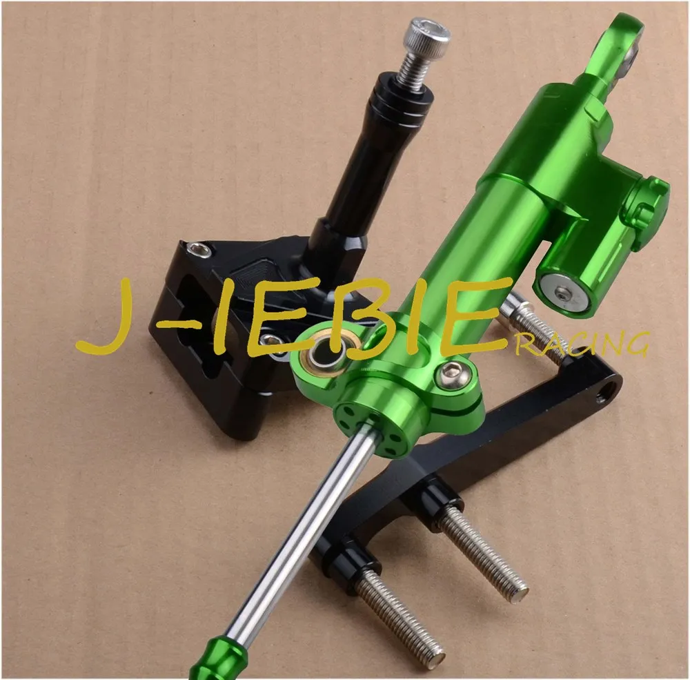 

CNC Steering Damper Stabilizer and Black Bracket Mounting For Kawasaki NINJA EX250 250R 2008-2012 2009 2010 2011