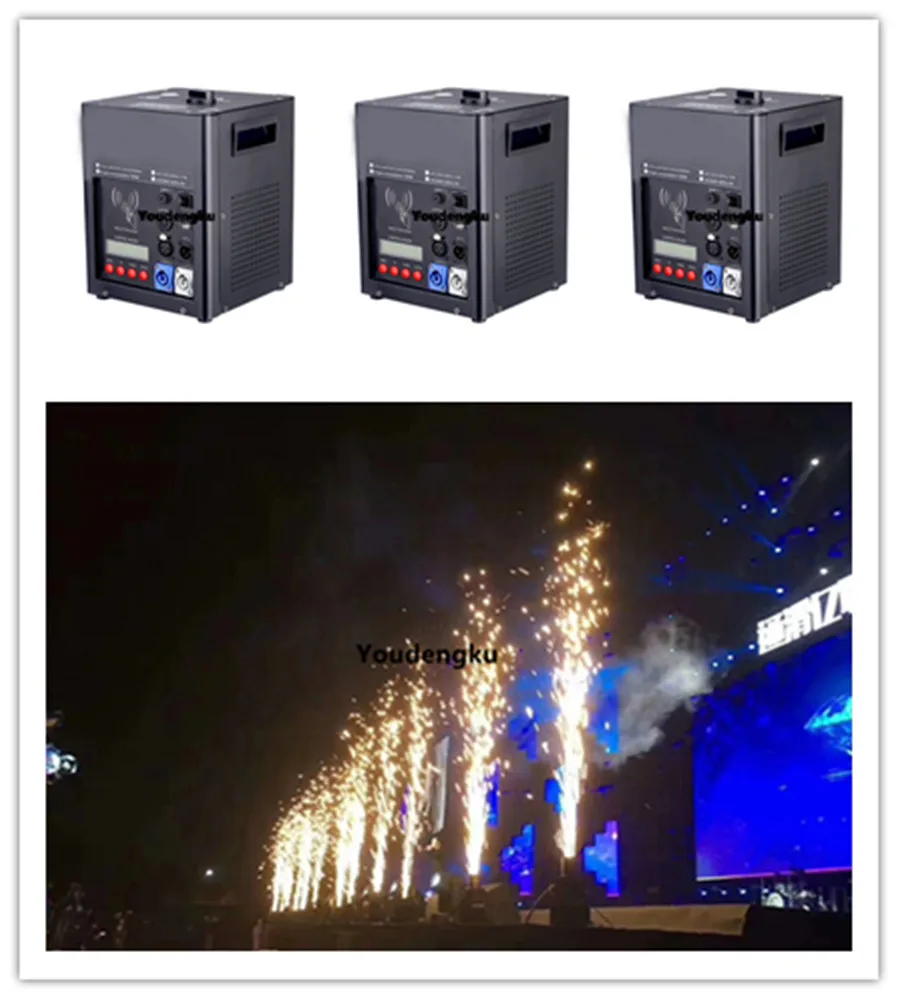 6 pieces High configuration 500W electronic fireworks machine sparkularly cold flame fountain machine with dmx512