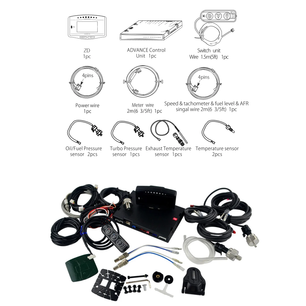 PQY - Gauges Replacement Exhaust Gas Temperature EGT Probe 1/8 NPT Link System PQY-CGQ01