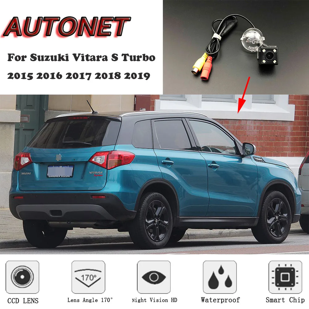 AUTONET Backup Rear View camera For Suzuki Vitara S Turbo 2015 2016 2017 2018 2019 Night Vision/license plate camera