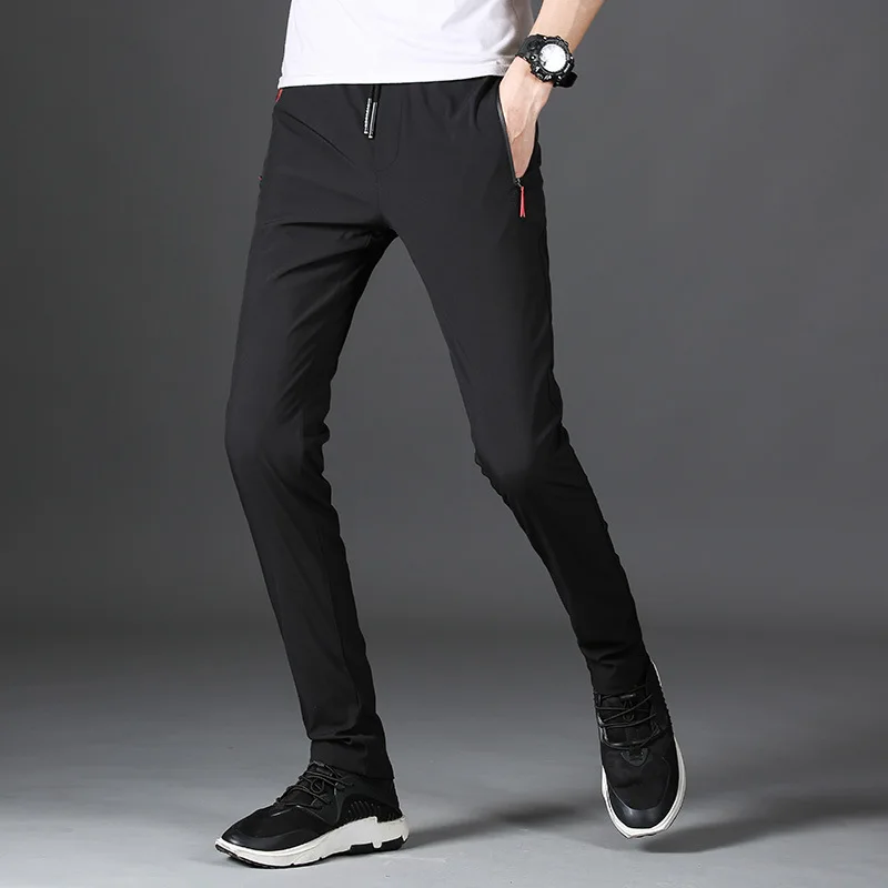 

MRMT 2024 Brand Mens Black Trousers Casual Straight Breathable Men Clothes Youth Fast Dry Men's Pants Slim Thin Men's Trousers