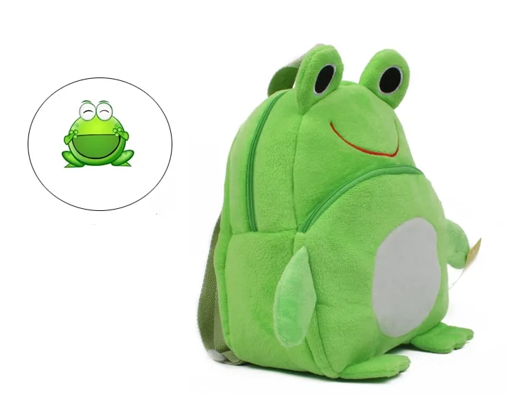 Frog Mini Schoolbag Baby Backpack Children\'s Shool Bags Kids Plush Backpack for Birthday Christmas Gift