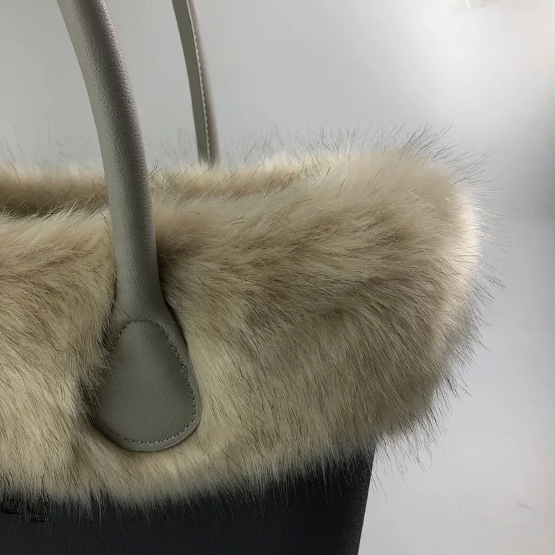 Unetome High quality Plush Trim for O BAG Thermal Plush Decoration Fur Decoration Fit for Classic Big Mini Obag Women Bag