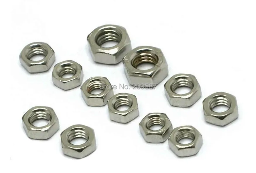 30pcs/Lot Metric Thread M12 304 Stainless Steel Hex Head Nuts Screw Nuts Hex Nuts