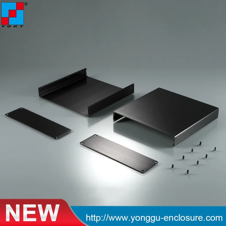 New aluminum enclosure brush black box DIY electronics project box design for circuit board 152*44*200mm
