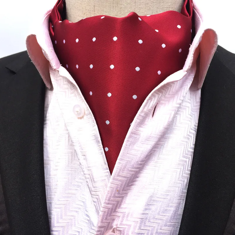 DANKEYISI High Quality Fashion Luxury Silk Printing Men Scarf Polka Dot Scarves Suit England Jacquard Man Business Scarf