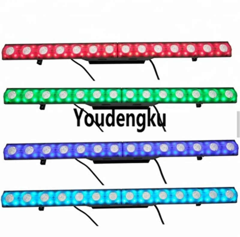 

4 шт. 14x5 Вт теплый белый светодиодный свет, настенная шайба led + 56x0,5 Вт RGB 3 в 1 dmx Крытый светодиодный настенный светильник