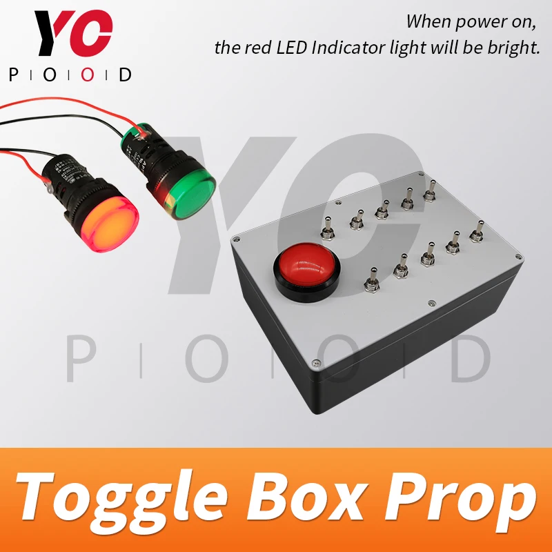 YOPOOD Upgraded Toggle Box Prop Escape Room Turn all toggle switches in right position to unlock or turn on light  takagism game