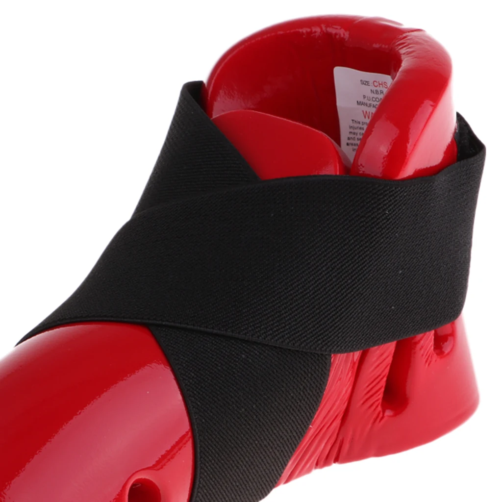 Kid Taekwondo Foot Guard Protector Karate Sparring Foot Gear Shoes with Elastic Strap