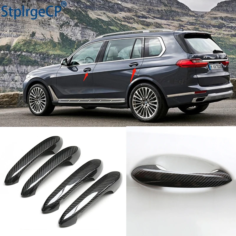

Для BMW X7 G07 M50i xDrive40i xDrive50i 2018 2019 2020 аксессуары из 100% настоящего углеродного волокна, автоматическая внешняя крышка дверной ручки