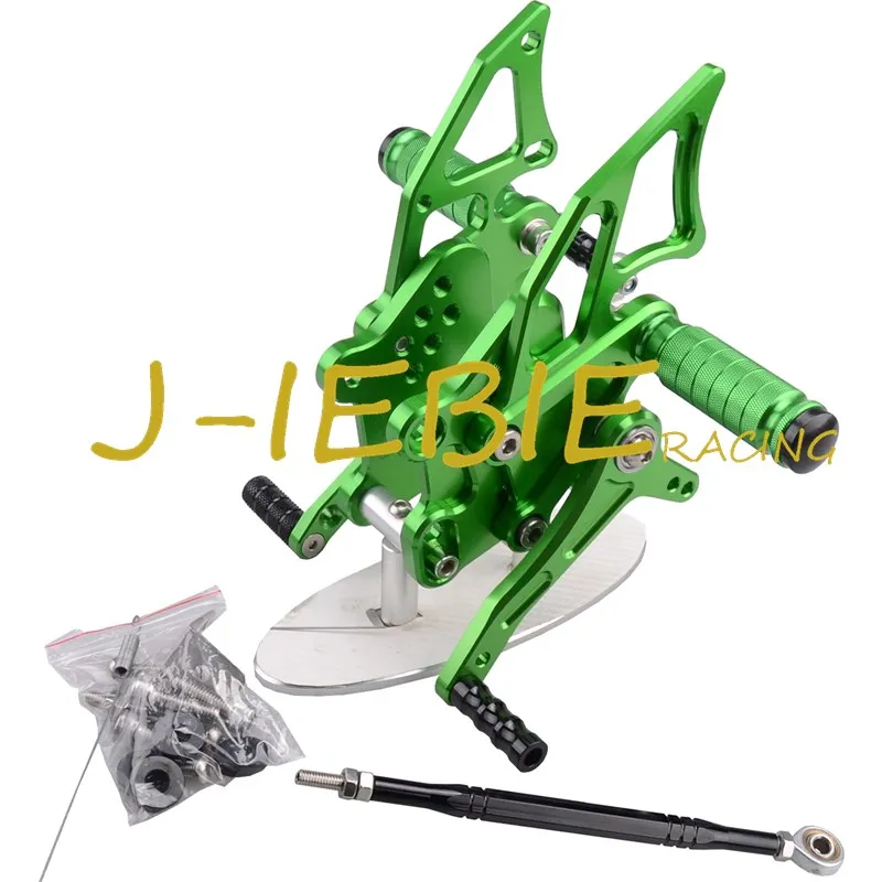 

CNC Racing Rearset Adjustable Rear Sets Foot pegs Fit For Yamaha YZF R3 R25 2014 2015 GREEN