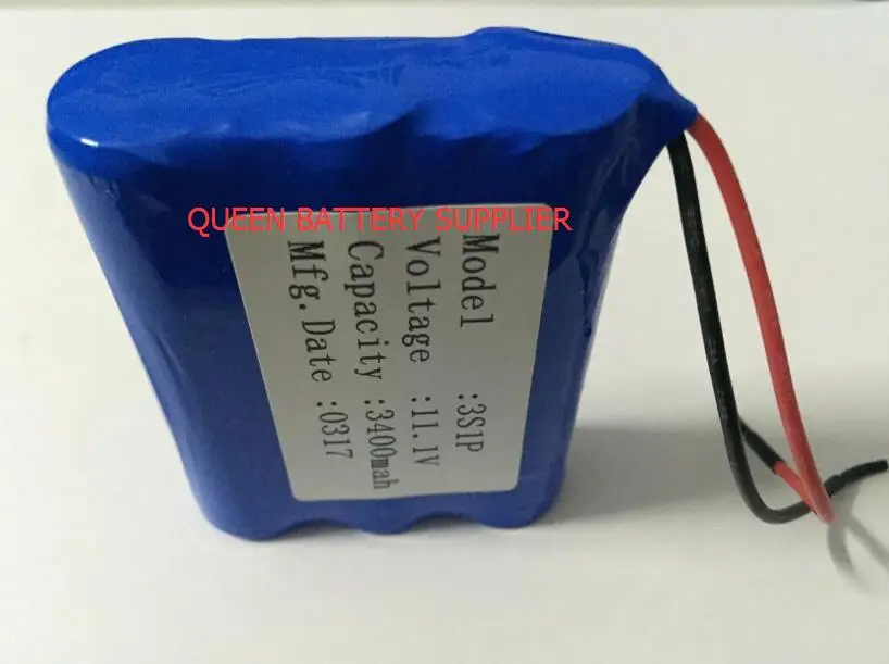 3S1P 2600mah 3000mah 3200mah 3400mah 3500mah 11.1V 18650 battery pack