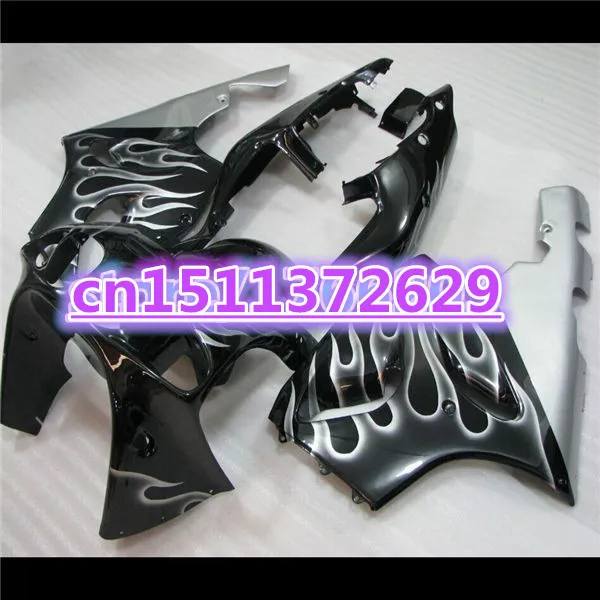 Fairing For KAWASAKI NINJA ZX7R 96-03  ZX7R 96 97 98 99 00 01 02 03 white flame black (Dor)1996 1997 1998 1999 2000 2001 2003 D