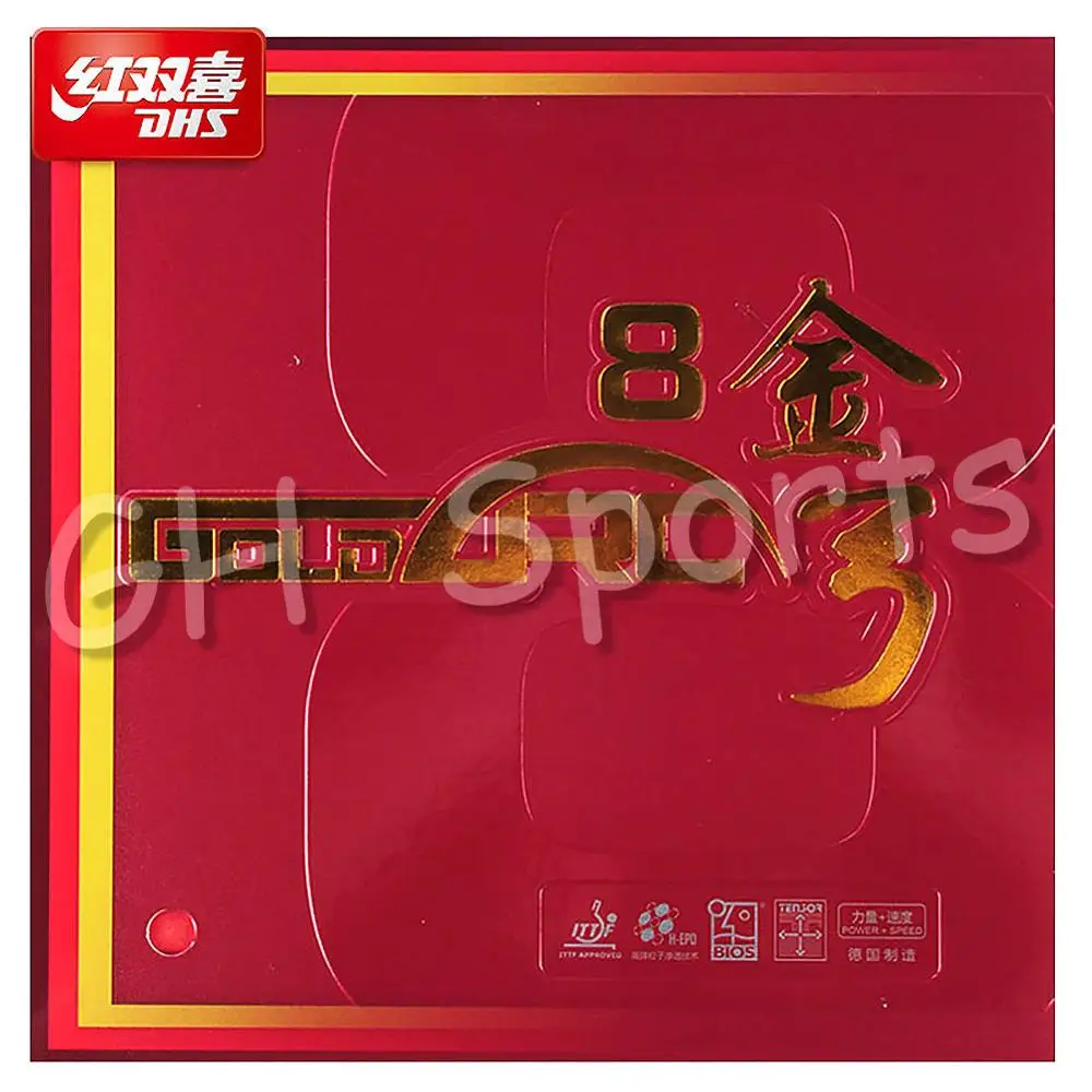 DHS Neue GoldArc 8 Made in Deutschland Gold Arc Tischtennis Gummi Ping Pong Schwamm Goldarc8 – Detail 9