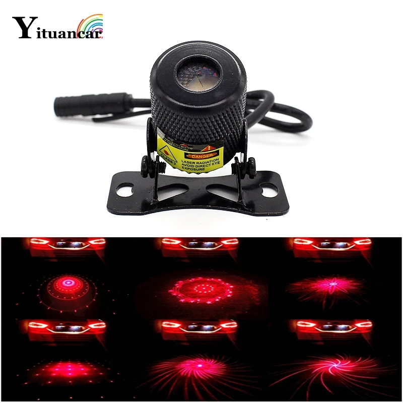 

Yituancar 6 Logos Change LED Car Styling Anti-Collision Laser Warning Light Auto Anti Parking Stop Motorcycle External Fog Lamp