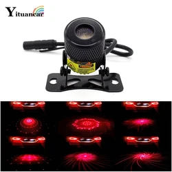 Yituancar 6 Logos Change LED Car Styling Anti-Collision Laser Warning Light Auto Anti Parking Stop Motorcycle External Fog Lamp