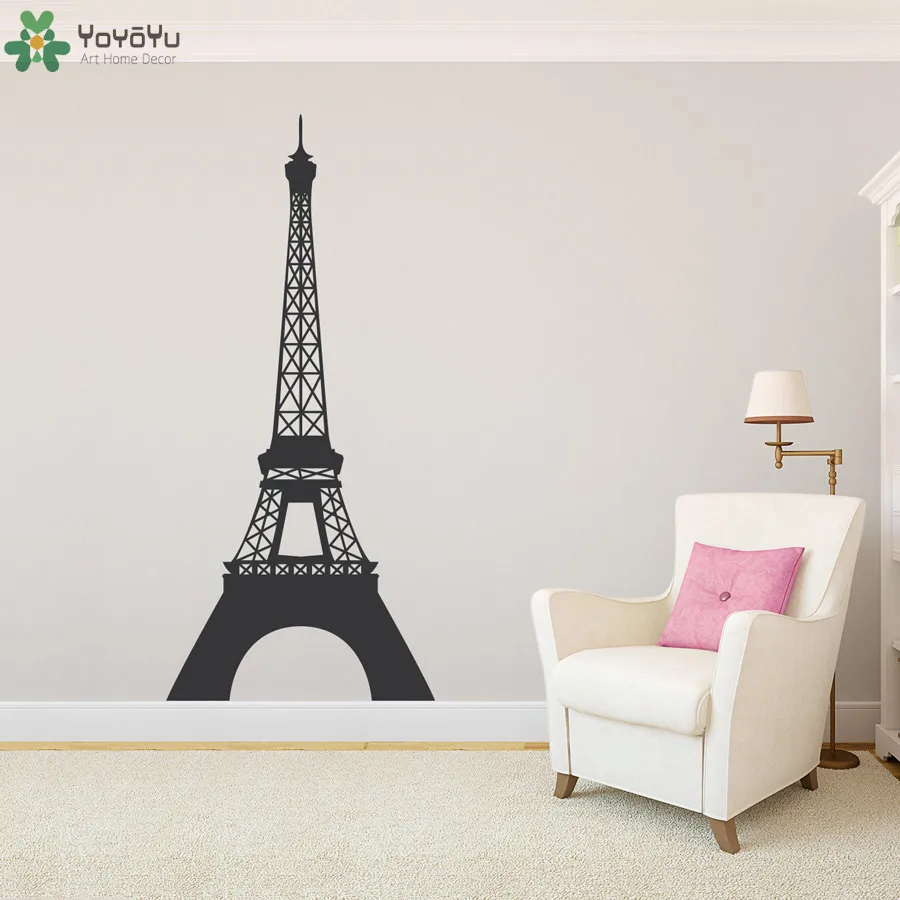 Eiffel Tower Wall Decal For Kids Rooms Removable Famous French Paris Wall Stickers Art Mural Home Decor Interior Poster DIYSY220