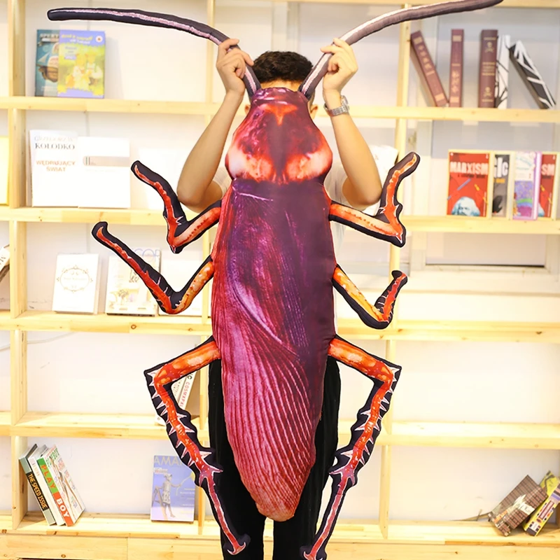 1pc 55/75/95cm Simulation Cockroach Plush Pillow Stuffed Creative Insect Toy for Funny Soft Doll Strange Birthday Gift Toys