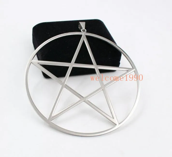 fate love best seller 1pcs Stainless Steel Large big 4\'\' pentagram Pendant charms high Polished for Mens XMAS GIFTS Cool