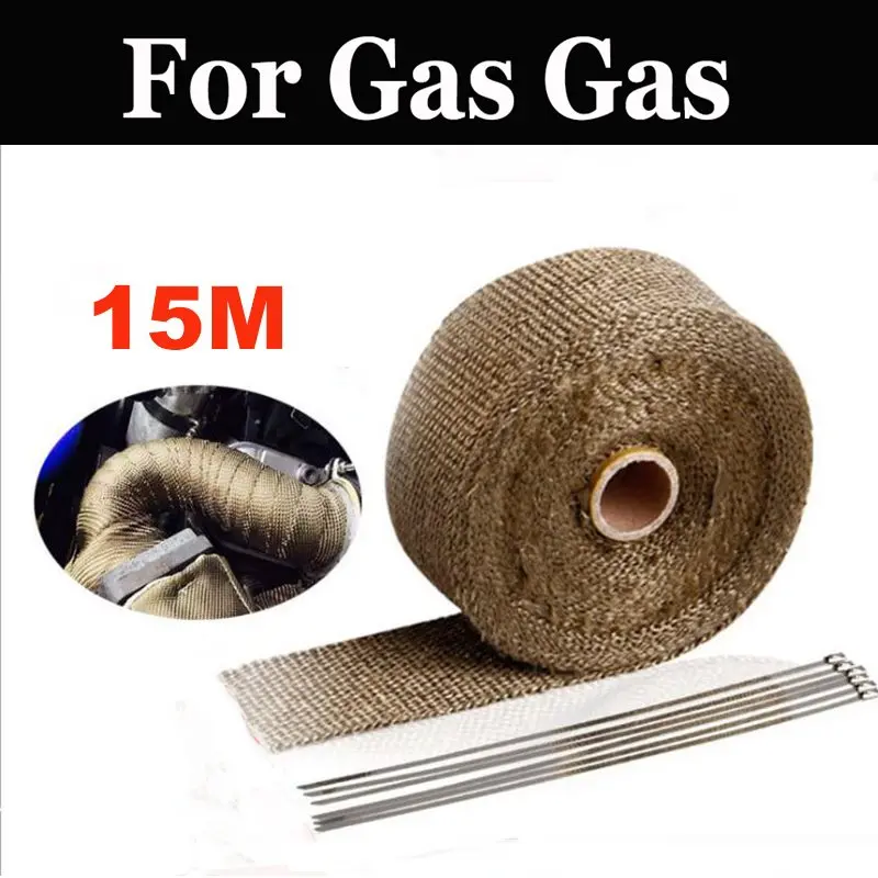 15m Car Motorcycle Exhasut Pipe Reflective Insulation For Gas Gas 125sm 450 Pampera Sm 125 200 250 320 400 4s Fse 450 Fsr 515