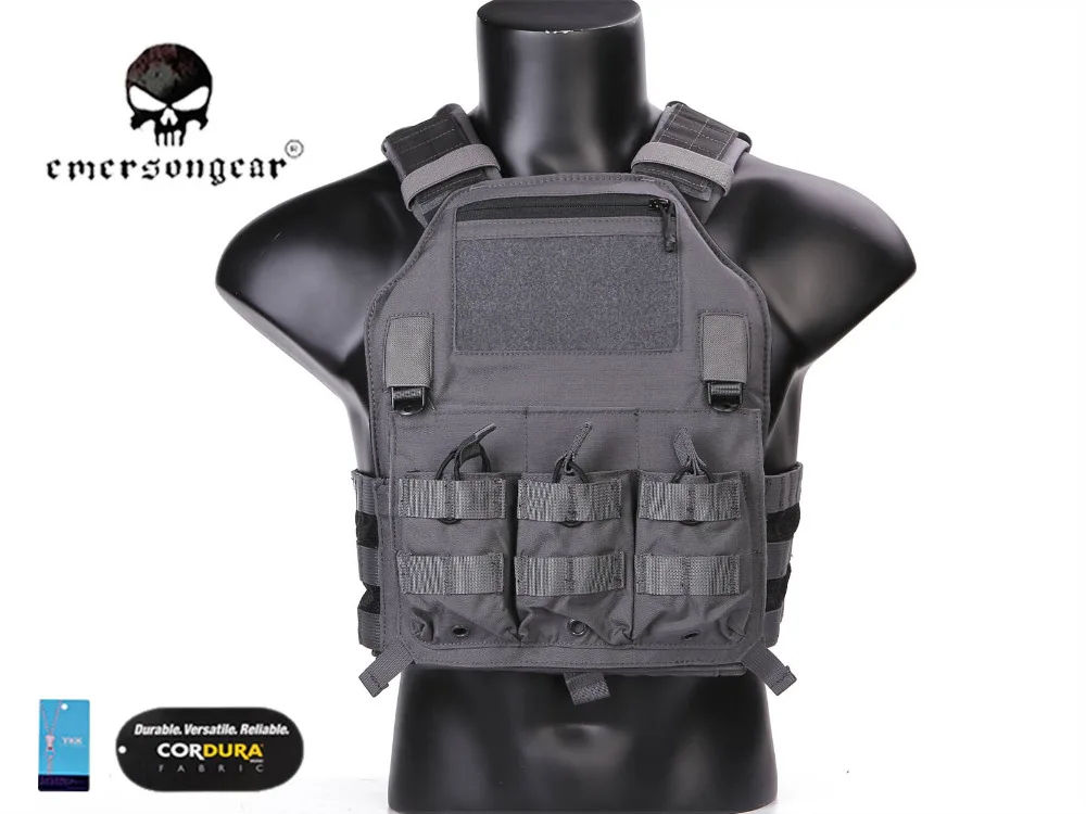 Emersongear-Carrier Tactical Combat Vest, 420 PLate Wolf Gray, EM7362