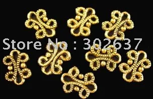 

FREE SHIPPING 360pcs Antiqued gold plt crafted wire wrap floral links A35G