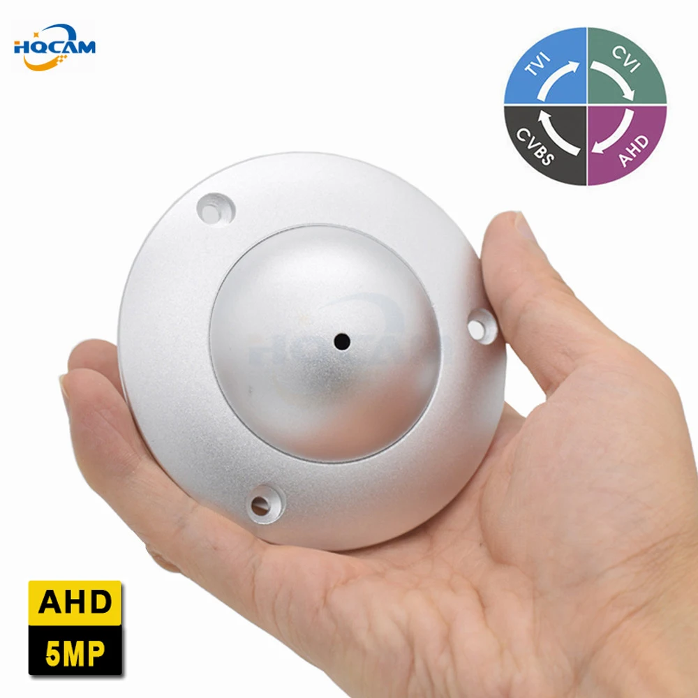 HQCAM Mini Dome Camera 5.0MP Camera Indoor Elevator Lift Security UFO Camera DIP switch 4 IN 1 AHD5MP/4MP,TVI5MP/4MP,CVI4MP,CVBS