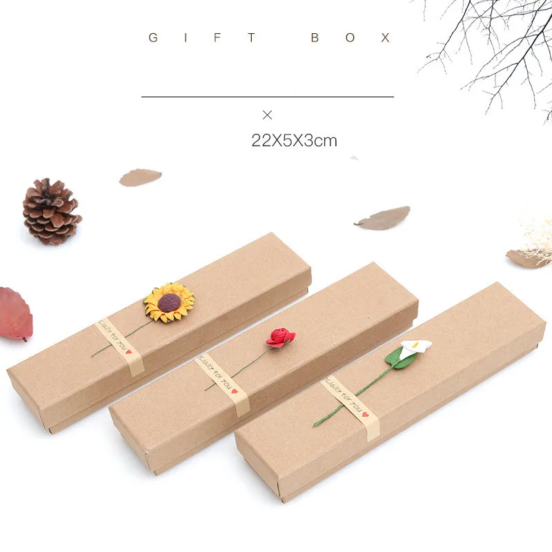 Jewelry Gift Boxes For Accessories Necklace Pendants Vintage Rose Sunflower-Shaped Kraft Paper 22cm Diameter Packaging Beautiful