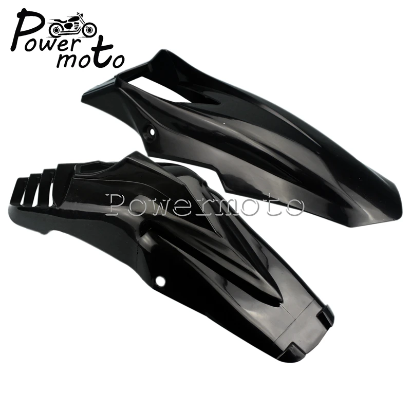 For DRZ KX YZ WR XR CRF RMZ DR RM Motorcycle ABS Plastic Black Front Fender Motocross Mudguard Cover Enduro Supermoto Universal