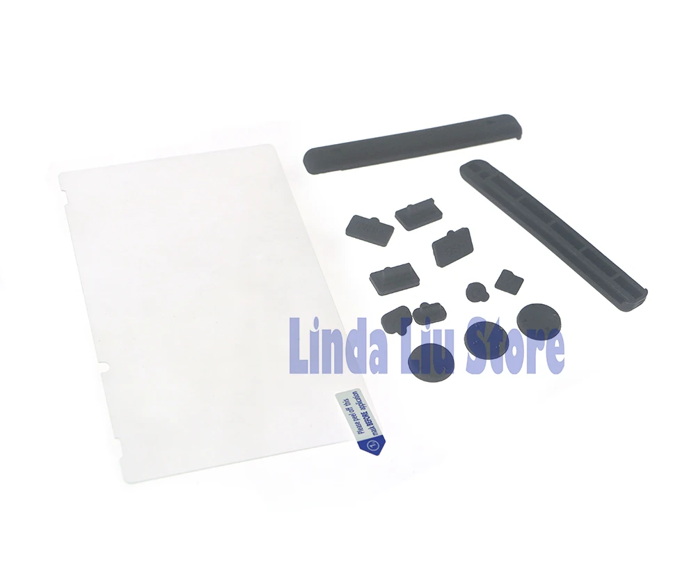 Set di tappi antipolvere in silicone e pellicola protettiva per protezione schermo in vetro temperato per console Switch NS 10 set