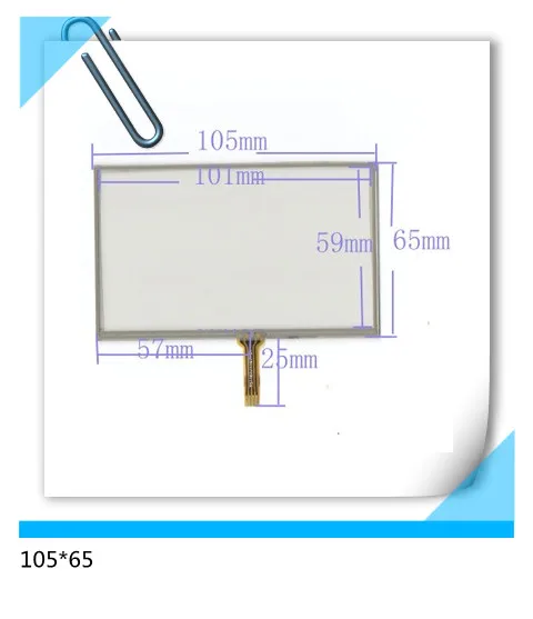 2pcs/lot 105mm*65mm 4.3 inch LCD Touch Screen Car GPS For 721Q310B63-A2 For HSD043I9W2-A10-R00