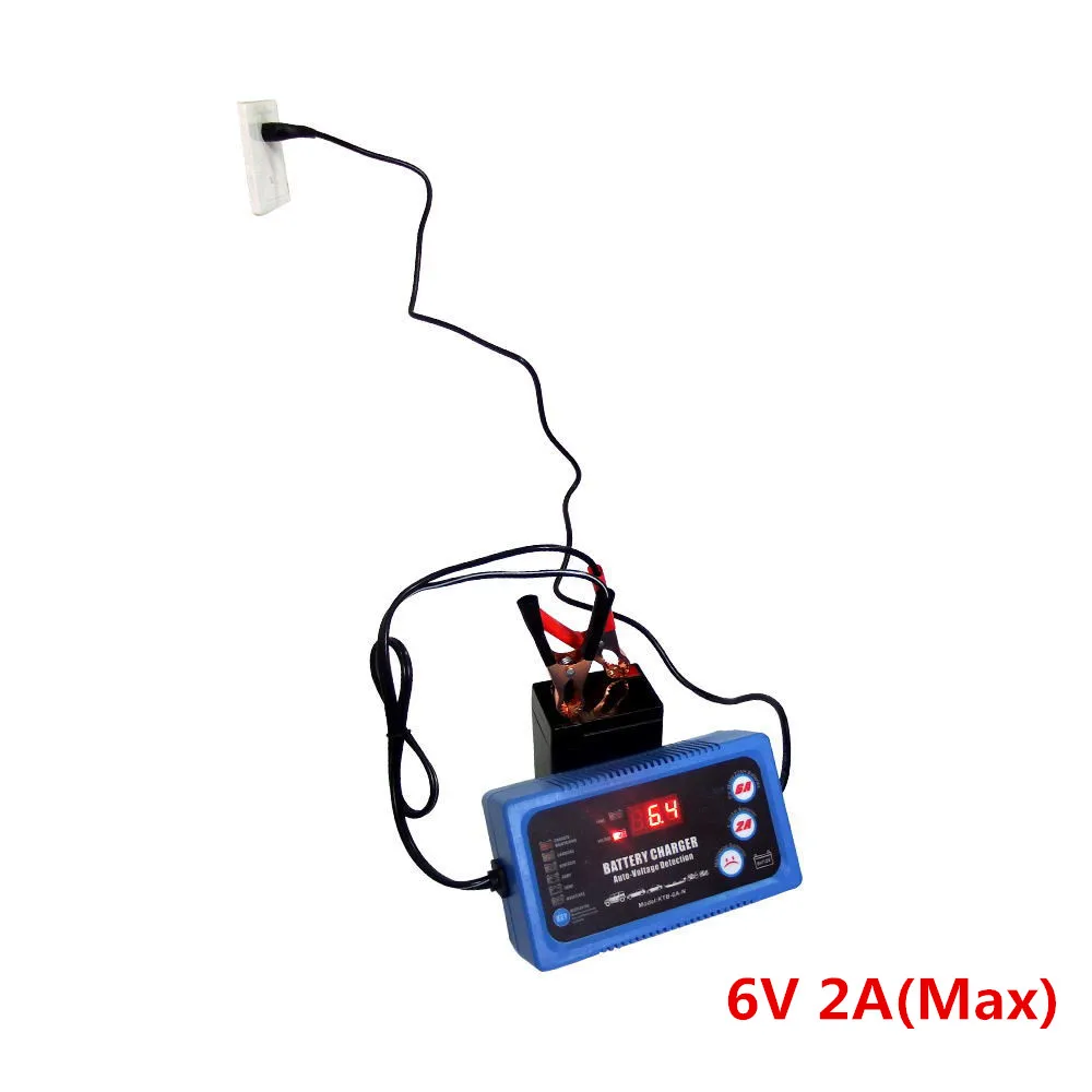 6V 2A 12V 6A Smart Car Battery Charger Rechargeable Lead Acid Battery Power Charge Tool EU Plug For 55AH 60AH 85AH 90AH 100AH