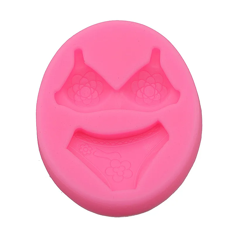 Bikini Underwear Brush Cake Silicone Mold Handmade Chocolate Soap Mold Cake Dessert Decorative Mold DIY Pastry Baking Gadgets