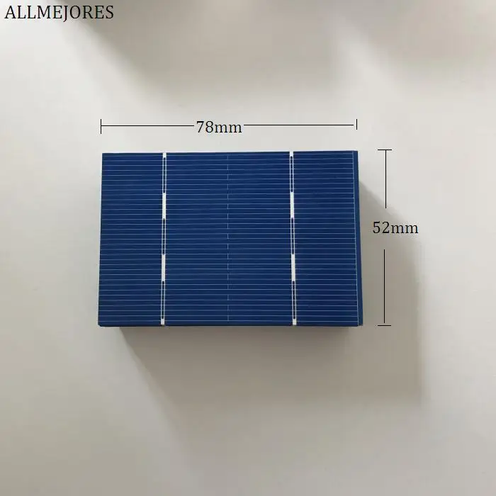 ALLMEJORES 78mm x 52mm ogniwo słoneczne polikrystaliczny 0.7 W dla majsterkowiczów panel słoneczny ładowarka do telefonu komórkowego 40 sztuk/partia