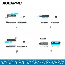 Aocarmo Full Set Dust Net Ear Speaker Loudspeaker Mic Mesh With Adhesive For iPhone 5 5S 6 6P 6S 6SP 7 7P 8 8P X