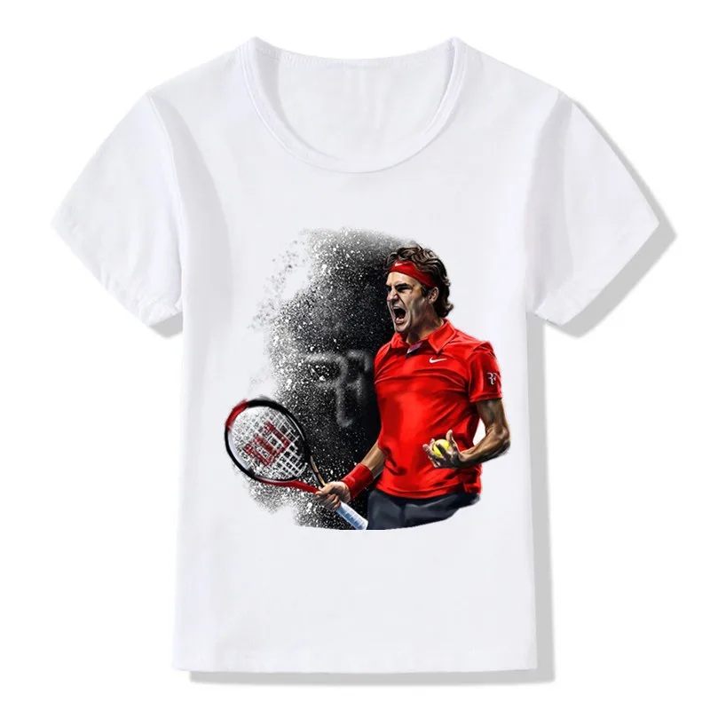 Boys&girls Roger Federer Rf Art T-shirt Children Federer Tops Baby Short Sleeve T Shirt Kids Summer Clothes,hkp286