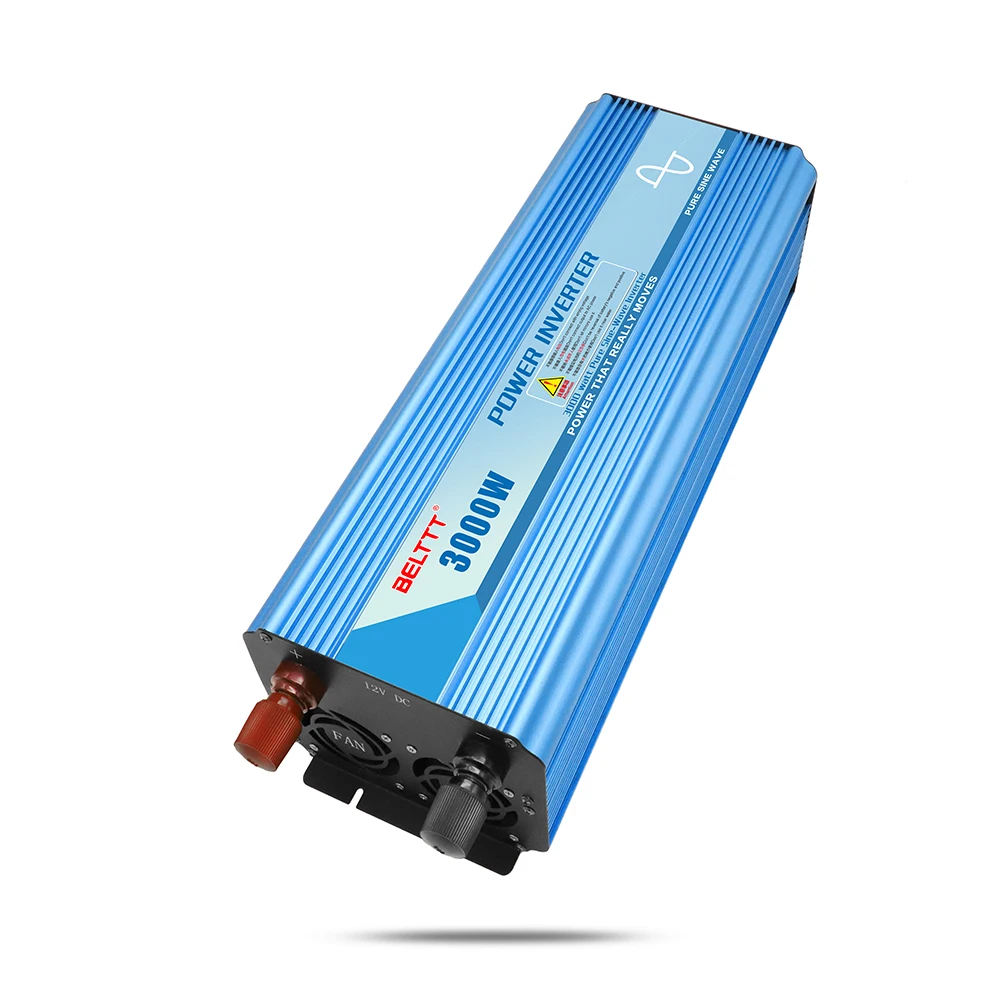 Free shipping 12 volt 220 volt solar power inverter 3000W pure sine wave power inverter 12vdc 230vac