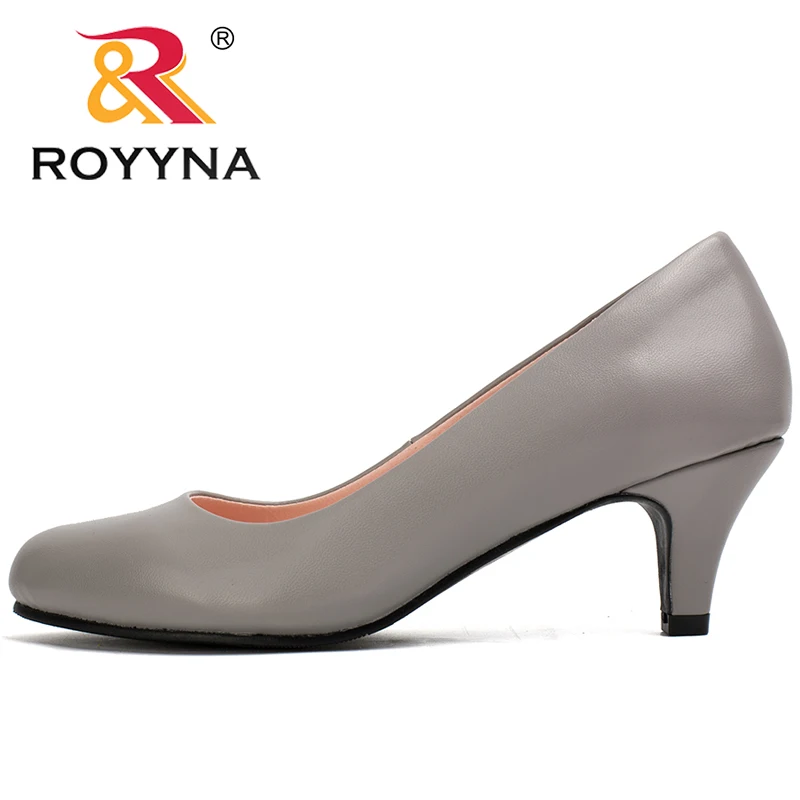 ROYYNA-zapatos de tacón de talla grande para mujer, calzado Sexy con punta redonda, suave, colorido, para primavera y otoño, envío gratis