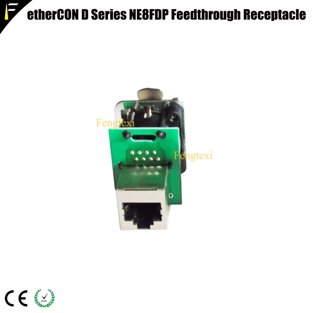 10pcs/lot Pro Audio Video Network Connector NE8FDP Ethercon RJ45 Feedthru D Series Jack Chassis Panel Mount Connector