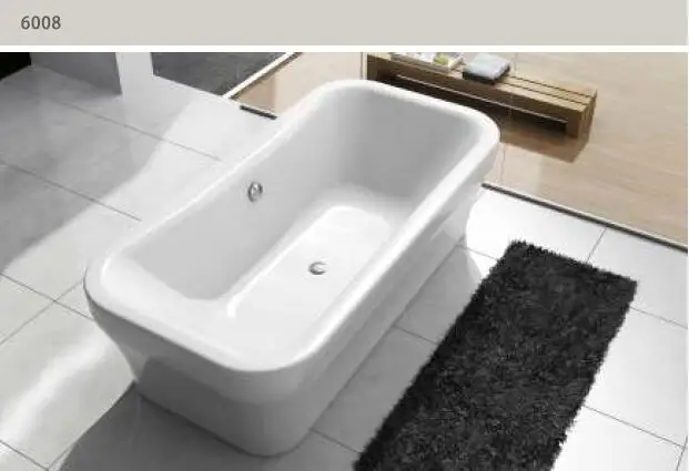 

2000X1000X580mm Ellipse Acrylic Fiberglass Resin Bathtub Freestanding Seamless Soaking Tub 6008A