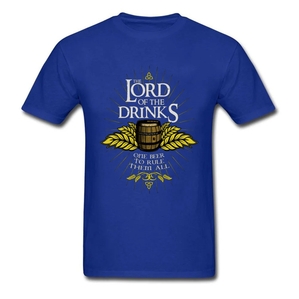 LORD OF DRINKS T-shirt Men Rule Them All Beer T Shirt Oktoberfest Tops & Tees O Neck Black 100% Cotton Clothes Vintage Shirt