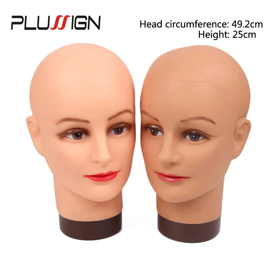 Plussign Senza Capelli Calvo Manichino Testa Per I Cappelli Parrucche Ciglia Gioielli Maschera Massaggio Per La Vendita
