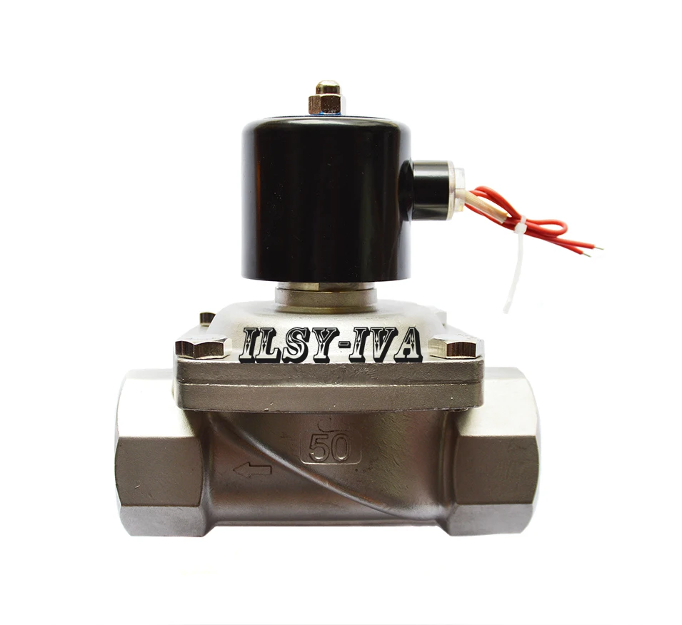 

G2" Stainless steel Normally closed Direct motion solenoid valve,DN50 DC12V,DC24V solenoid valve