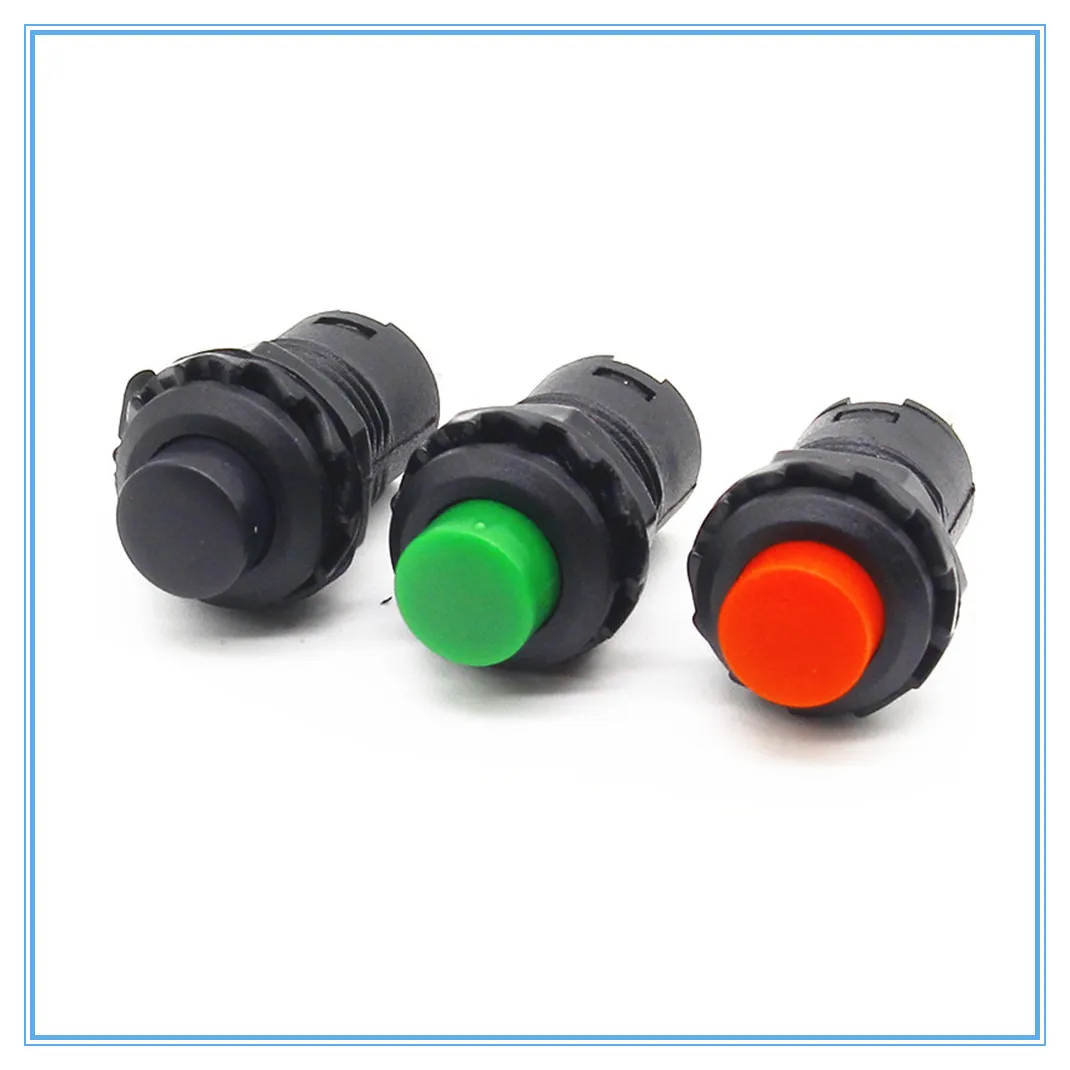 1pcs Self-Lock /Momentary Pushbutton Switches DS228 DS227 12mm OFF- ON Push Button Switch 3A /125VAC 1.5A/250VAC