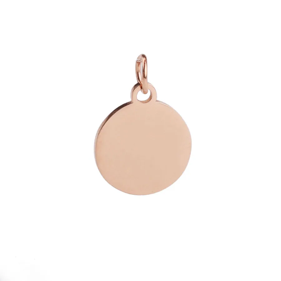 Fnixtar 20Pcs Stainless Steel Round Disc Charms Mirror Polished Stamping Blanks Charms For DIY Making Pendant Necklaces Keychain