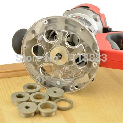 7PCS Zero Clearance Router Ring Set + 2PCS Locknuts