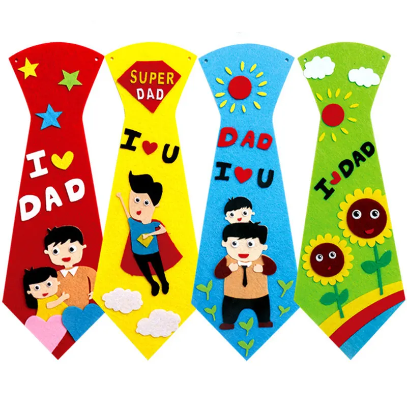 

Non-woven Fabric Handicrafts Toys For Children DIY Cartoon Tie Handmade Craft Puzzle Paper Tray Painting Backpack 2019 Wholesale