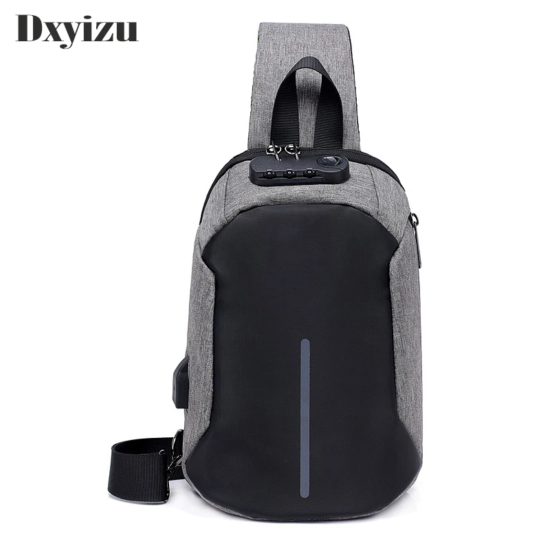 2023 Fashion Trend Usb Charging Crossbody Bags Men Easy Matching And High Quality Theftproof Magnetic Button Open Leather Bag