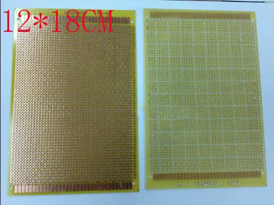 free shipping 12*18CM 1.2MM thick epoxy glass fiber universal circuit board with holes experiment board 107